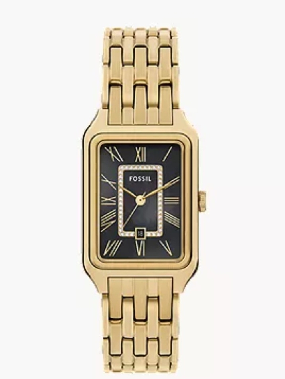 Brand New FOSSIL Raquel 26mm Three-Hand Date Gold-Tone Stainless Steel Watch